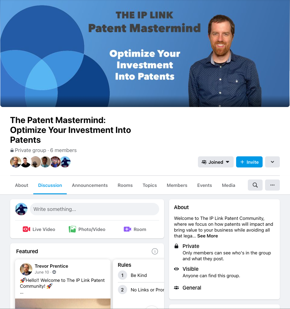 The Patent Mastermind: Optimize Your Investment Into Patents Facebook Group